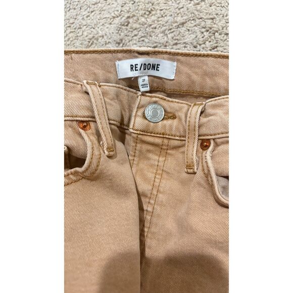 Re/Done Comfort Stretch Tan high-waisted straight-leg jeans Size 27 - Picture 5 of 5